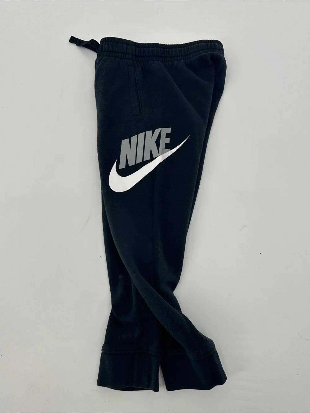 Nike Black Joggers with White Swoosh and Logo